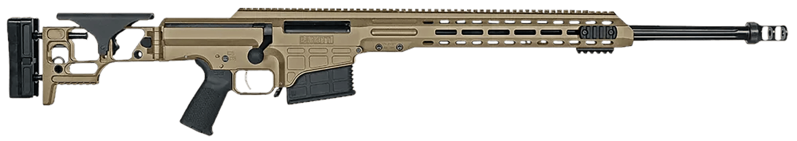 Barrett 18491 MRAD  308 Win 22" 10+1 Flat Dark Earth Cerakote Flat Dark Earth Folding with Adjustable LOP Stock Black Polymer Grip Right Hand