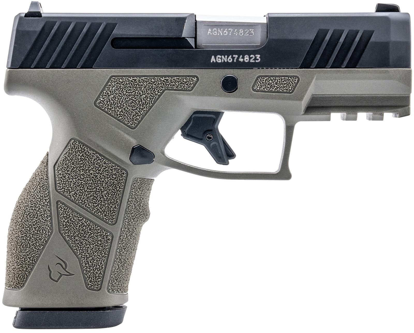 Taurus 1-GX2931O-10 GX2  9mm Luger 10+1 3.37" Matte Stainless Steel Barrel, Matte Black Serrated Stainless Steel Slide, OD Green Polymer Frame w/Picatinny Rail, Polymer Grip