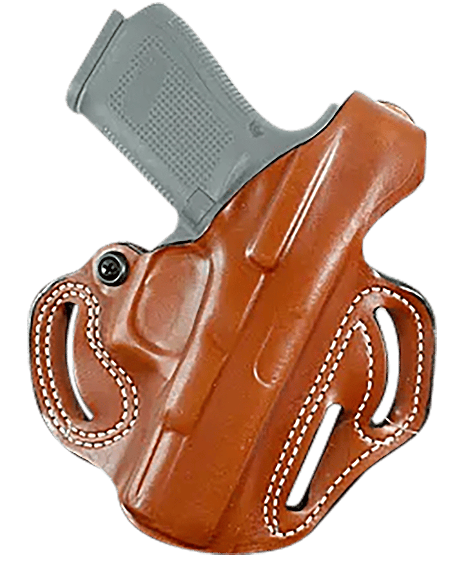 DeSantis Gunhide 001TA0XZ0 Thumb Break Scabbard OWB Tan Leather Belt Slide Fits Springfield Echelon Right Hand