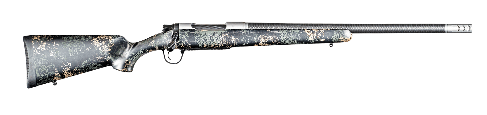 Christensen Arms 8010632200 Ridgeline FFT 7mm PRC 3+1 22" Carbon Fiber/Threaded Barrel, Burnt Bronze Cerakote Rec, Green with Black/Tan Accents Stock