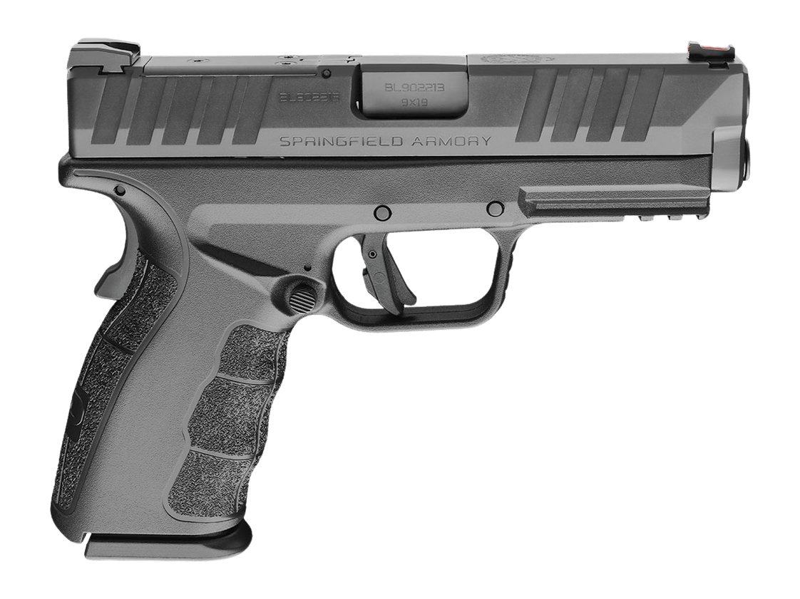 Springfield Armory XDDG9101BLCM4 XD MOD4 9mm Luger 10+1 4" Black Melonite Steel Barrel & Optic Ready/Serrated Slide, Black Polymer Frame w/Picatinny Rail, Textured Grip