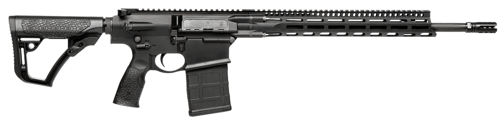 Daniel Defense 0215813210055 DD5 V4 *CA Compliant 7.62x51mm NATO 18" 10+1 Black Hard Coat Anodized Black Phosphate 6 Position w/SoftTouch Overmolding Stock Black Polymer Grip