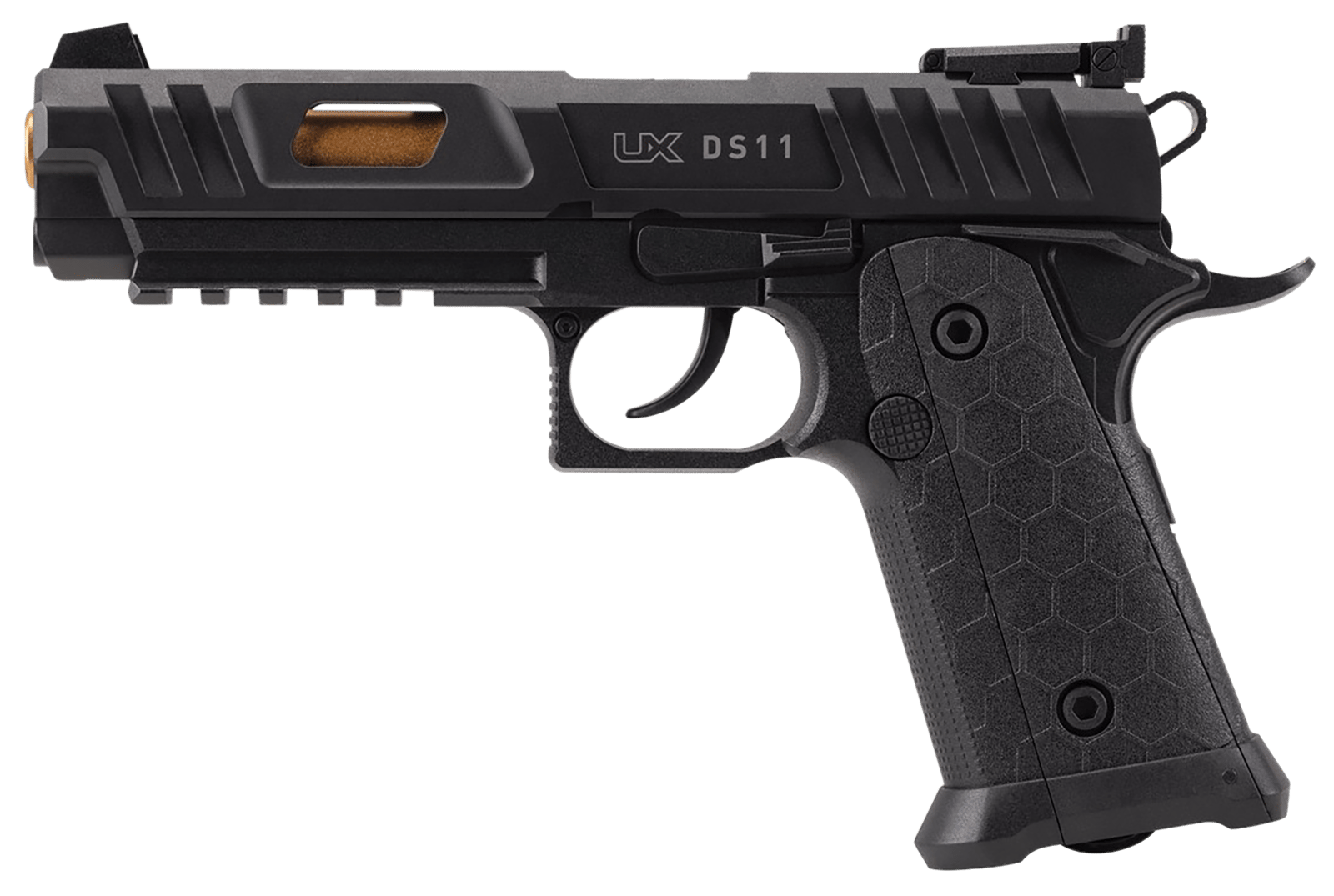 Umarex USA 2252128 DS11  CO2 177 BB 18+1 Bronze Barrel, Black Polymer Frame w/Picatinny Rail, Black Polymer Grips