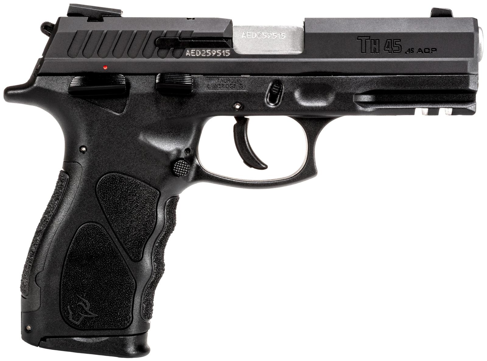 Taurus 1TH45041 TH  Full Size 45 ACP 13+1 4.27" Matte Stainless Steel Barrel, Matte Black Serrated Slide, Black Polymer Frame w/Picatinny Rail, Black Interchangeable Backstrap Grip Right Hand