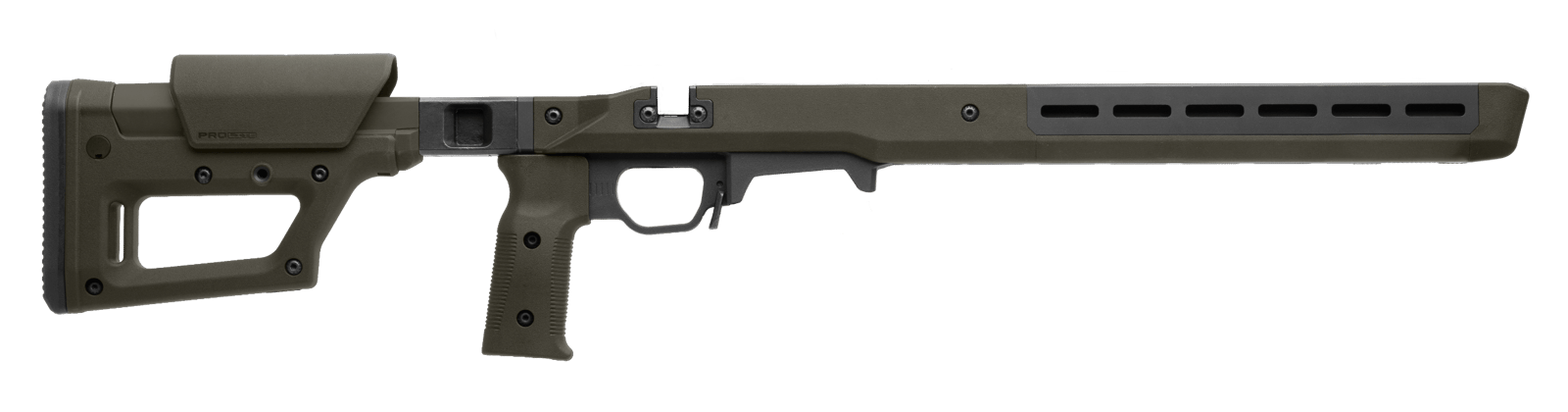 Magpul MAG1199-ODG Pro 700 Lite SA OD Green Adjustable Synthetic Stock with Aluminum Chassis & Interchangeable Grips for Remington 700 Short Action Ambidextrous