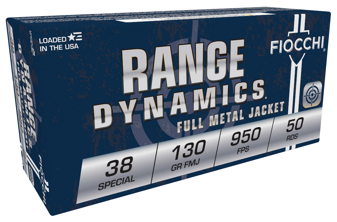 Fiocchi 38A Range Dynamics  38Special 130gr Full Metal Jacket 50 Per Box/20 Case