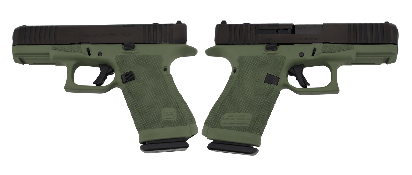 GLOCK 19 GEN6 ORS 9MM PISTOL OD GREEN 4" FXD COMM 3-15RD MAGS