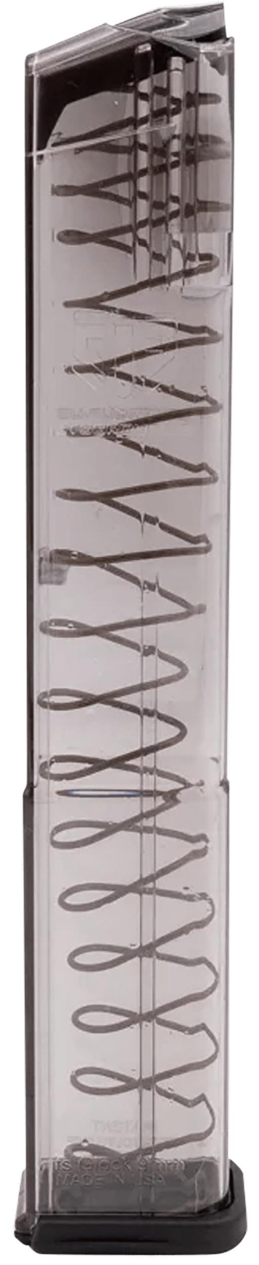 ETS Group GLK18G2 Pistol Mags  32rd Extended w/Gen2 Floor Plate 9mm Luger Compatible w/ Glock 17/18/19/19X/26/34/45 Clear Polymer