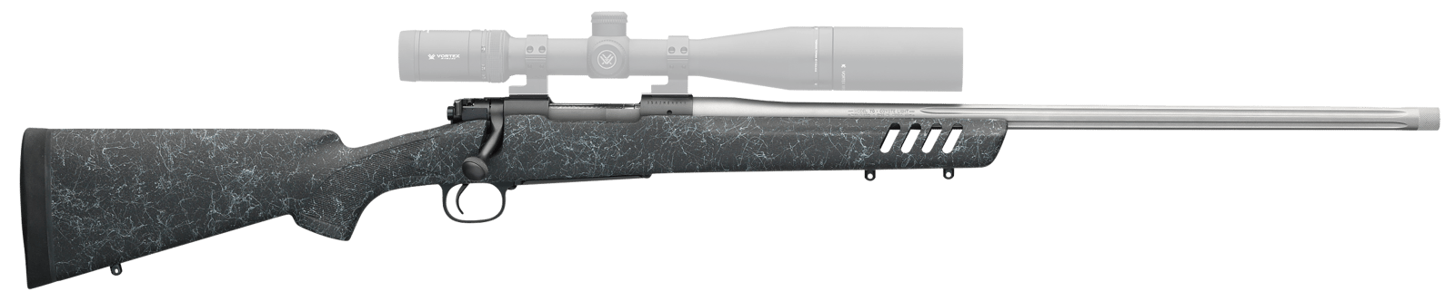 Winchester Guns 535232289 70 Coyote Light 6.5 Creedmoor 5+1 24" Black w/Gray Webbing Fixed Bell & Carlson w/Aluminum Bedding Stock Matte Blued Right Hand