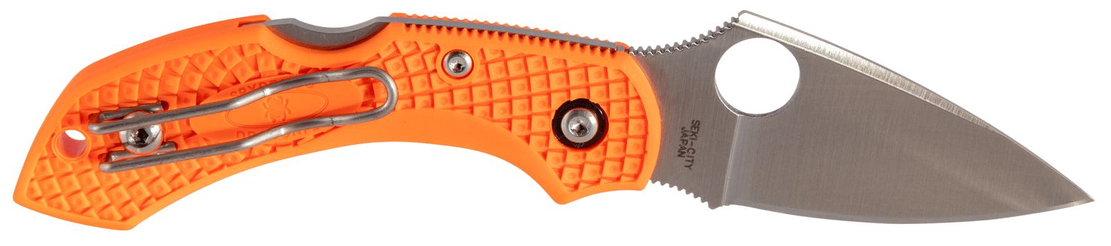 Spyderco C28POR2 Dragonfly 2  2.30" Folding Drop Point Plain VG-10 SS Blade Orange FRN Handle Includes Pocket Clip