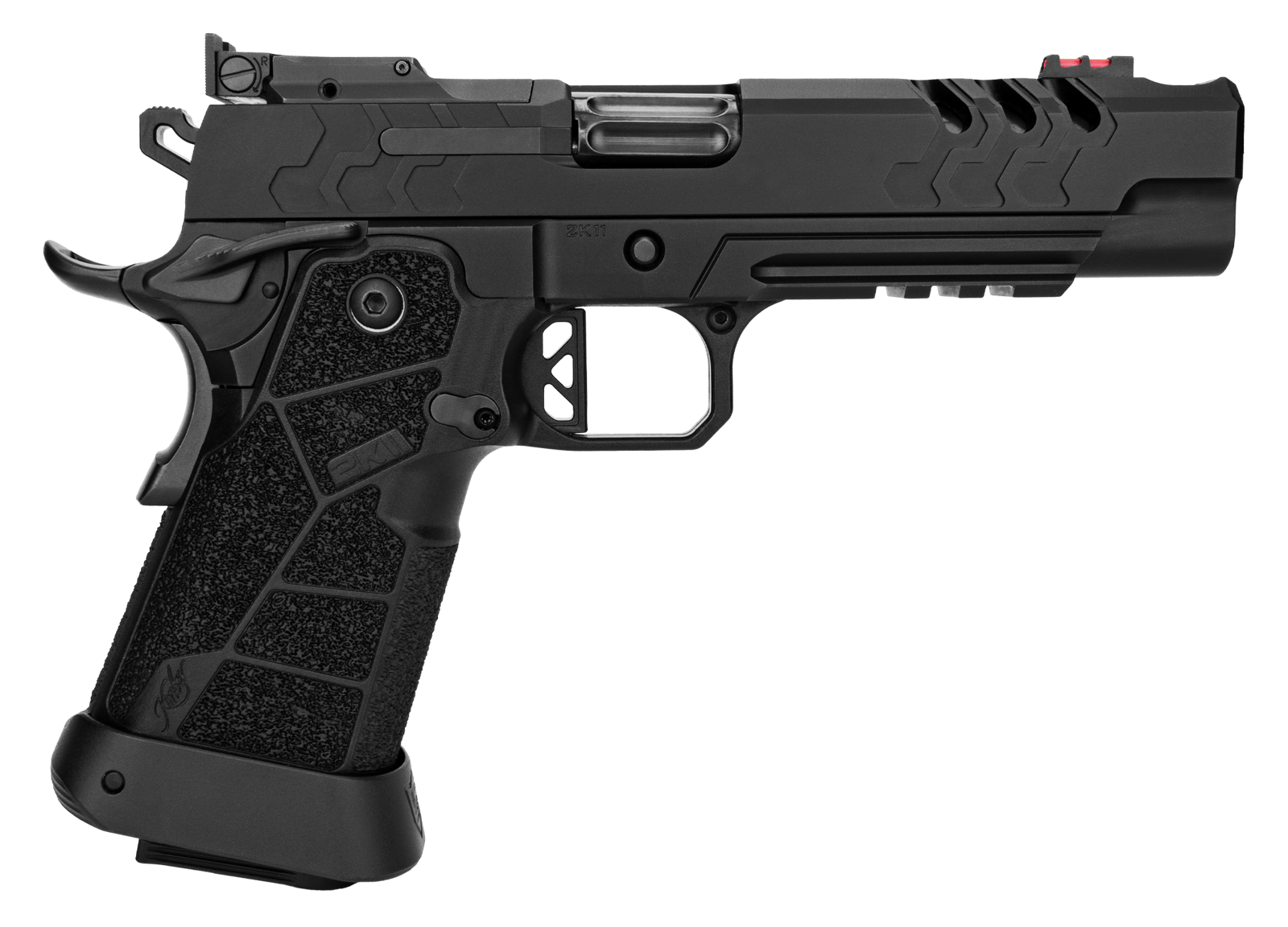 Kimber Mfg, Inc 3500078 2K11  Full Size 9mm Luger 20+1 5" Black DLC Stainless Steel Compensated Barrel & Lightening Cut/Optic Ready/Serrated Slide, Black Stainless Steel Frame w/Beavertail & Picatinny