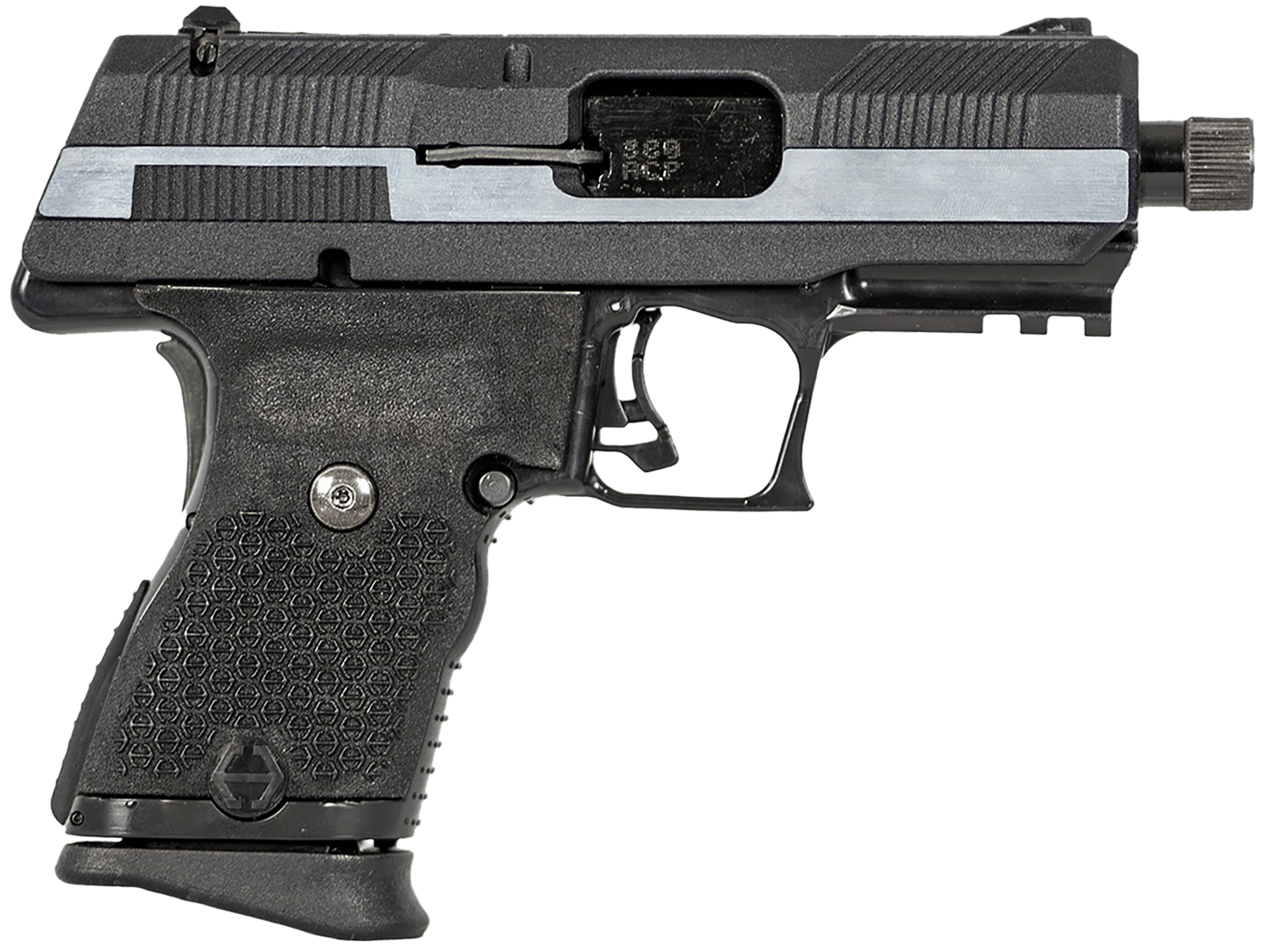 Hi-Point YC380CFRDCT YC380 w/Red Dot 380 ACP 10+1 3.93" Black Threaded Barrel, Black/Chrome Serrated Steel Slide, Black Polymer Frame w/Picatinny Rail, Black Plastic Grip, Crimson Trace Red Dot