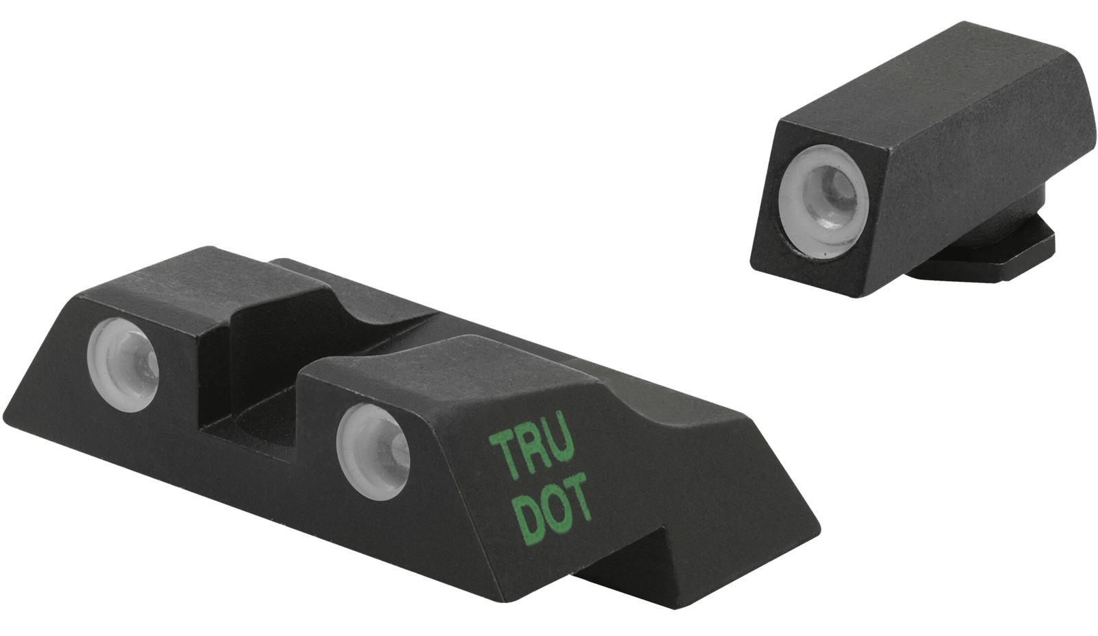 Meprolight USA 102263301 Tru-Dot Sight Set Green Tritium Front/Orange Tritium Rear/Black Frame, Compatible w/ Glock 26/27, Post/Dovetail Mount
