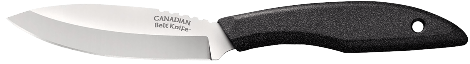 Cold Steel CS20CBL Canadian Belt 4" Fixed Drop Point Plain Cryo Quenched 4116 SS Blade, 4.50" Black Textured Polypropylene Handle