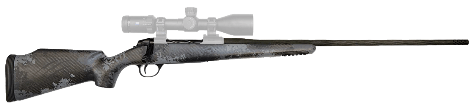Fierce Firearms FRG65PRC24BU Twisted Rage  Full Size 6.5 PRC 3+1 24" Black Cerakote Fluted Threaded Barrel, Black Cerakote Steel Receiver, Urban Camo C3 Carbon Rage w/Pic Rail Carbon Fiber Stock