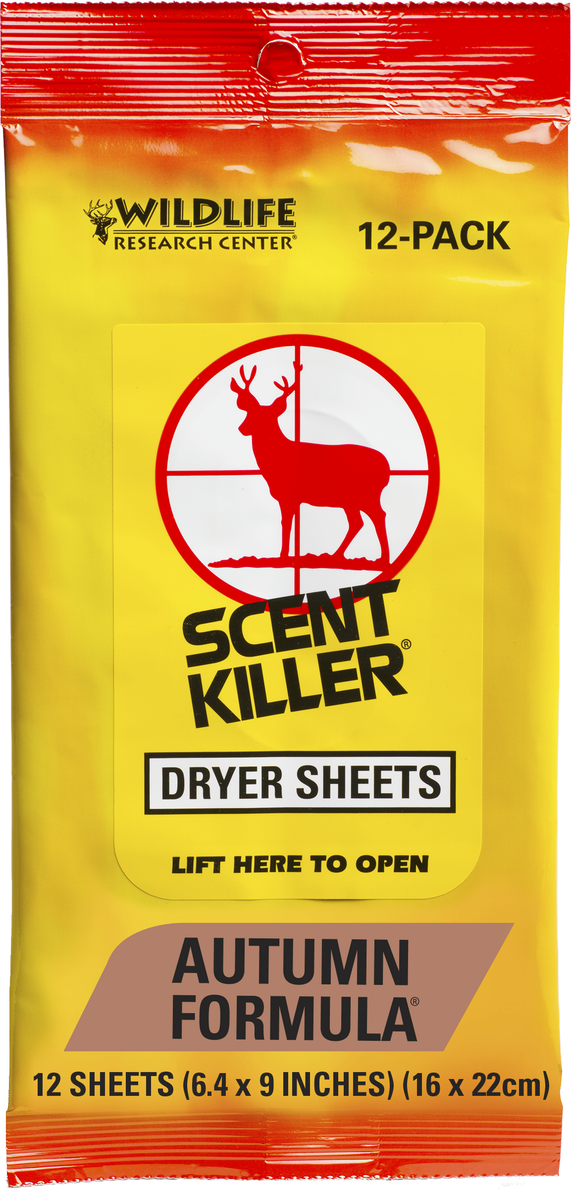 Wildlife Research 580 Scent Killer  Odor Eliminator Autumn Scent Dryer Sheet 12