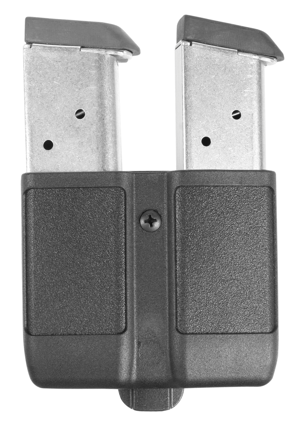 Blackhawk 410510PBK Double Mag Case  Black Polymer Belt Clip Compatible w/ Single Stack 9mm/10mm/40/45/357