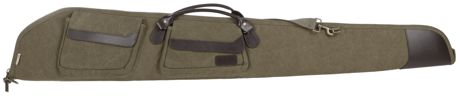 Heritage Cases 54352 North Platte Shotgun Case Olive Canvas/Leather 52"