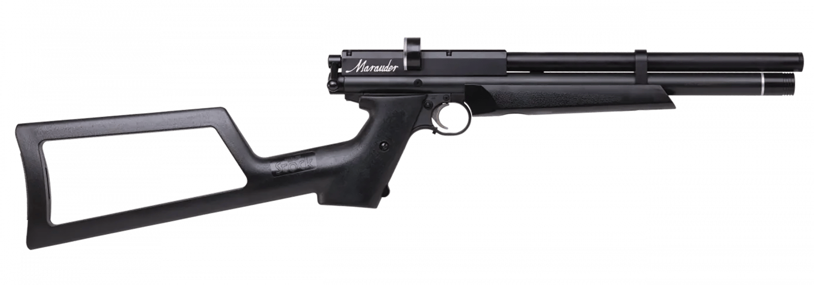Benjamin BP2220 Marauder Pistol Kit PCP 22 Pellet 8rd Black Shrouded Barrel, Black Synthetic Stock