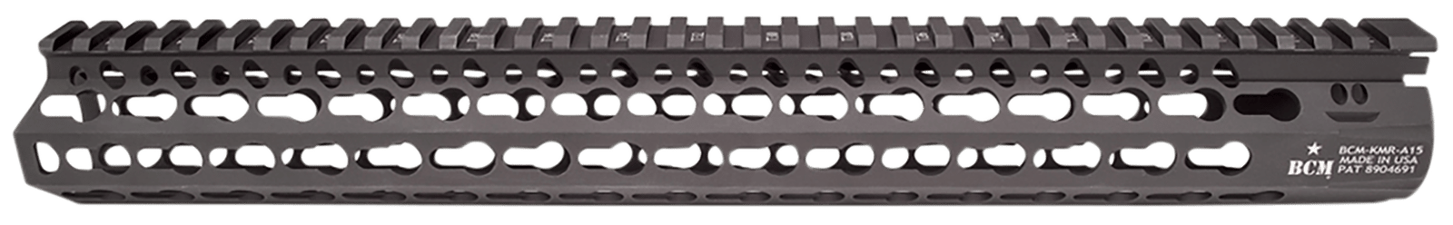 BCM KMRA15556BK KMR Alpha Handguard 15" Keymod Style Made of Aluminum with Black Anodized Finish for AR-15