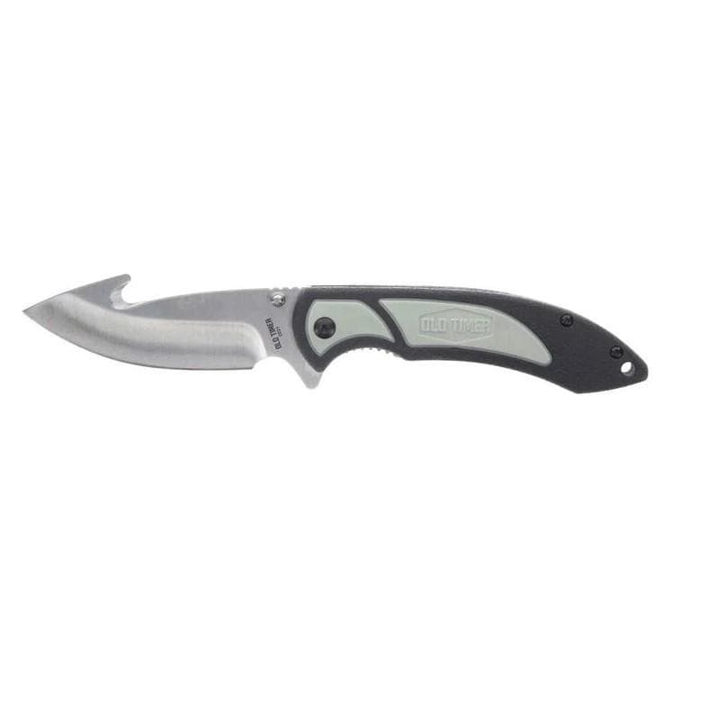 Old Timer Trail Boss Gut Hook Folder Knife 3 1/2" Blade Black