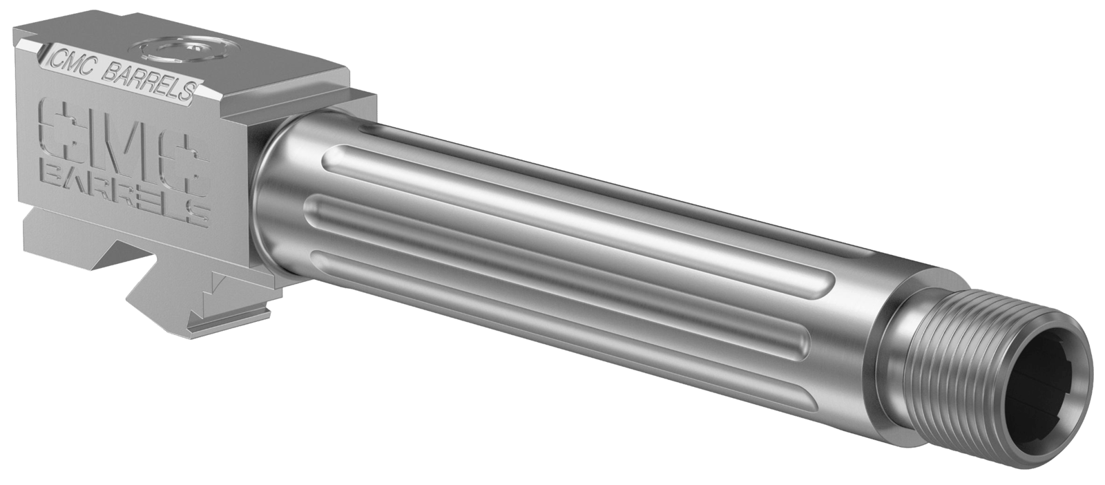 CMC Triggers 75525 Match Precision  9mm Luger 4.01" Fluted/Match Grade/Threaded Bead Blasted Stainless Steel, Compatible w/ Glock 19 Gen3-4