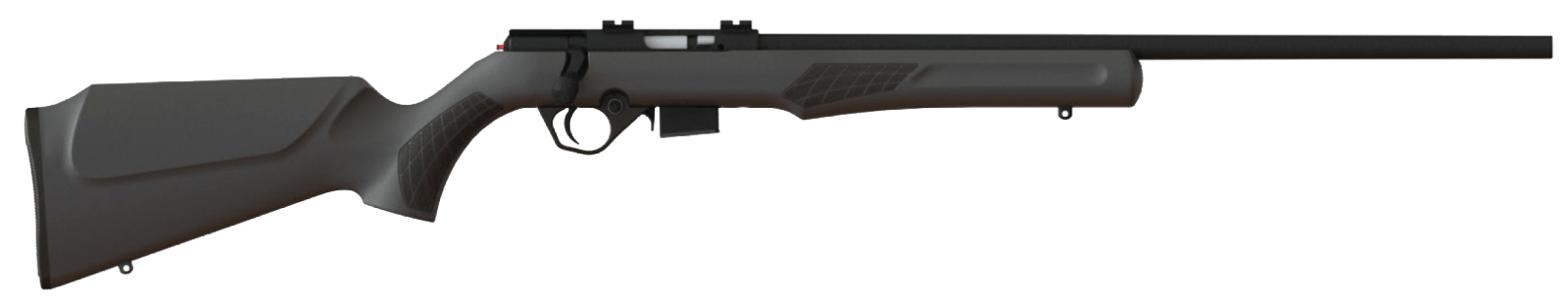 Rossi RB17H2111 RB17  Full Size 17 HMR 5+1, 21" Matte Black Button Rifled Free Floating Steel Barrel, Matte Black Stainless Steel Receiver, Black Fixed Monte Carlo Stock, Right Hand
