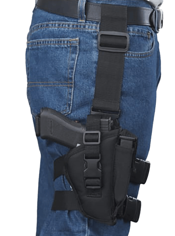 Bulldog WTAC8R Tactical  Leg Black Knit Fits Large Semi-Auto Fits 3.50-5" Barrel Right Hand
