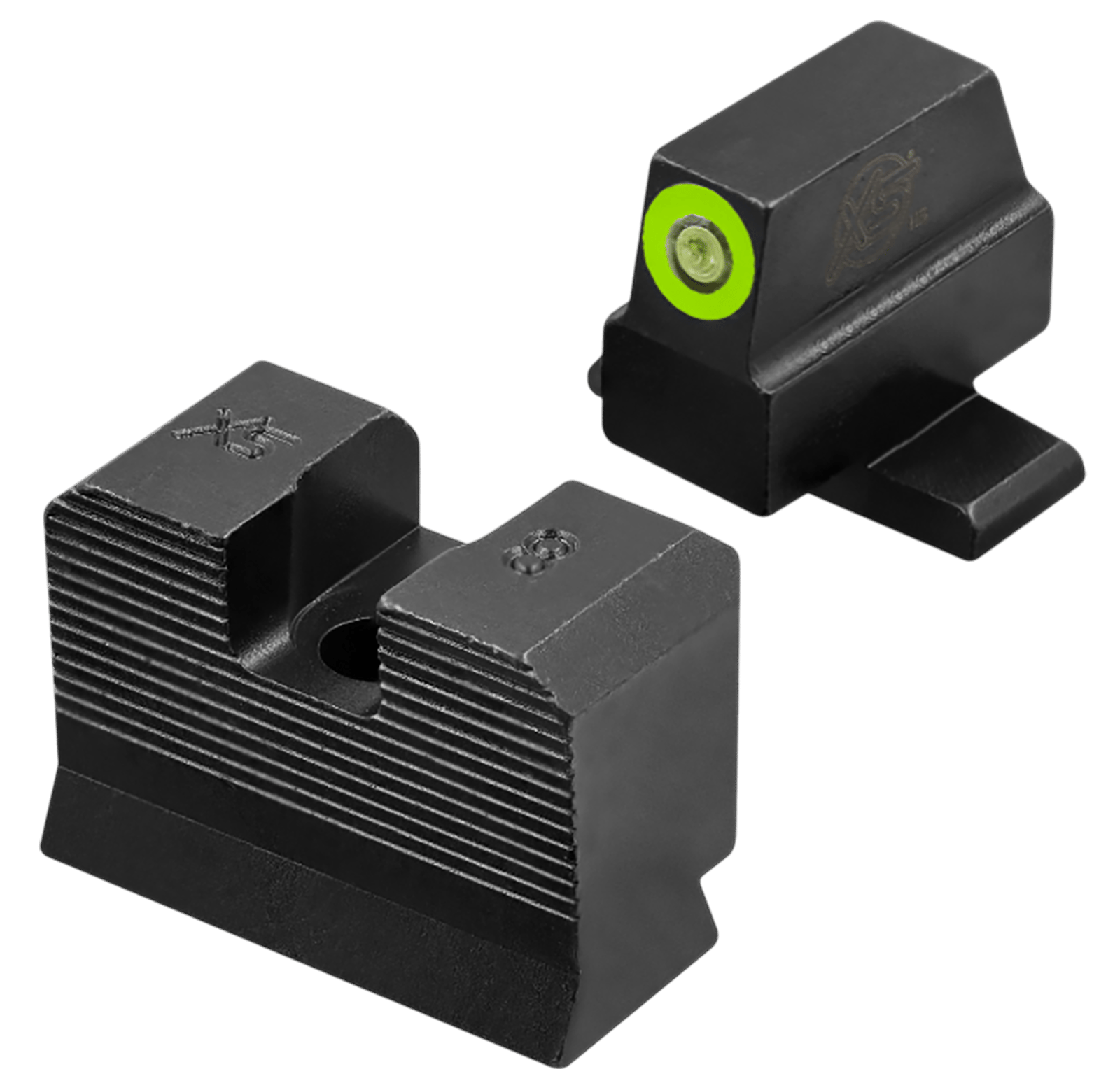 XS Sights SIM004P4G Minimalist Night Sight Set Green Tritium Front/Black Oxide Frame Fits Sig