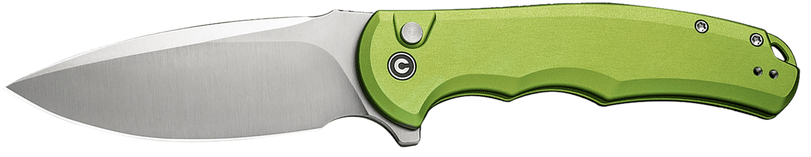 Civivi Knives C18026E-3 Praxis  3.75" Folding Drop Point Plain Satin Nitro-V Steel Blade, Lime Green Aluminum Handle