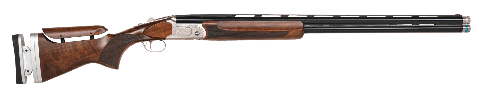 Mossberg 75474 Gold Reserve  12 Gauge 30" 2rd 3" Polished Silver with Scroll & Inlay Engraved Rec Satin Black Walnut Fixed Stock Right Hand Full Size Includes Ext. Sport Set Chokes (5)