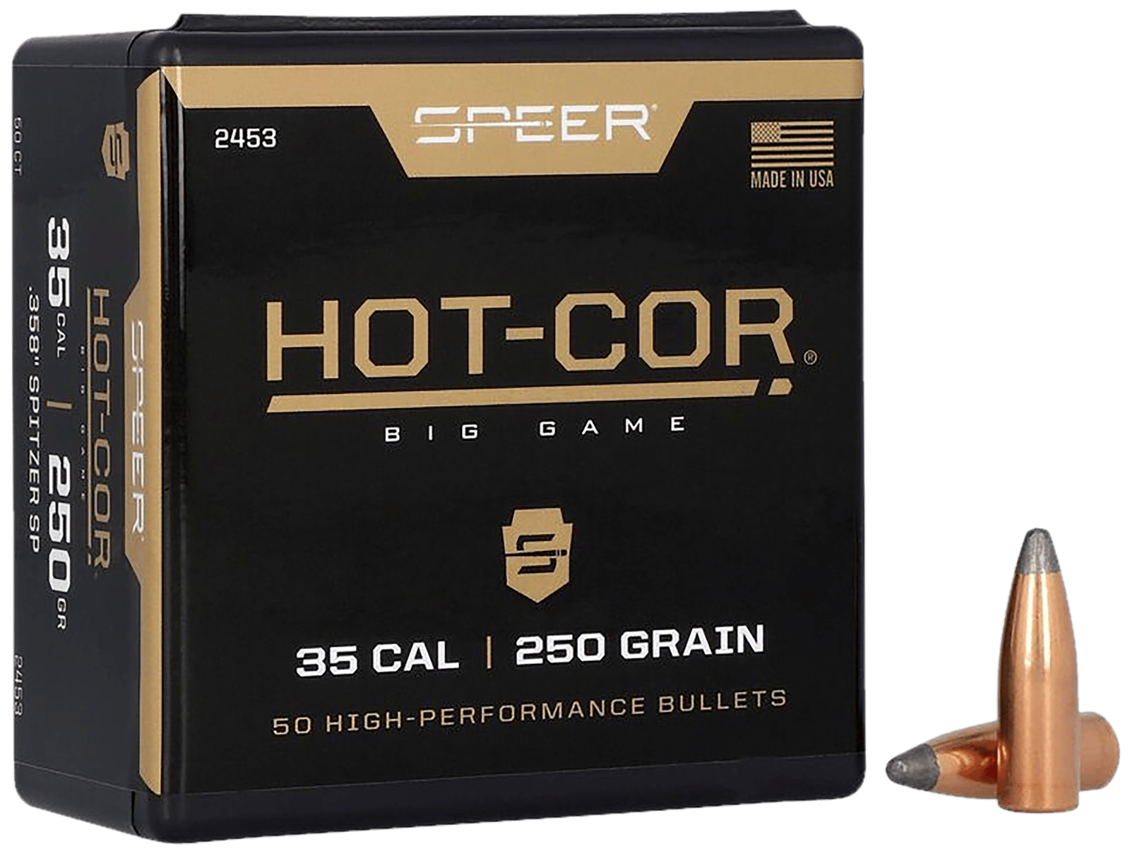 Speer 2453 Rifle Hunting Hot-Cor .358 250 gr Spitzer Soft Point