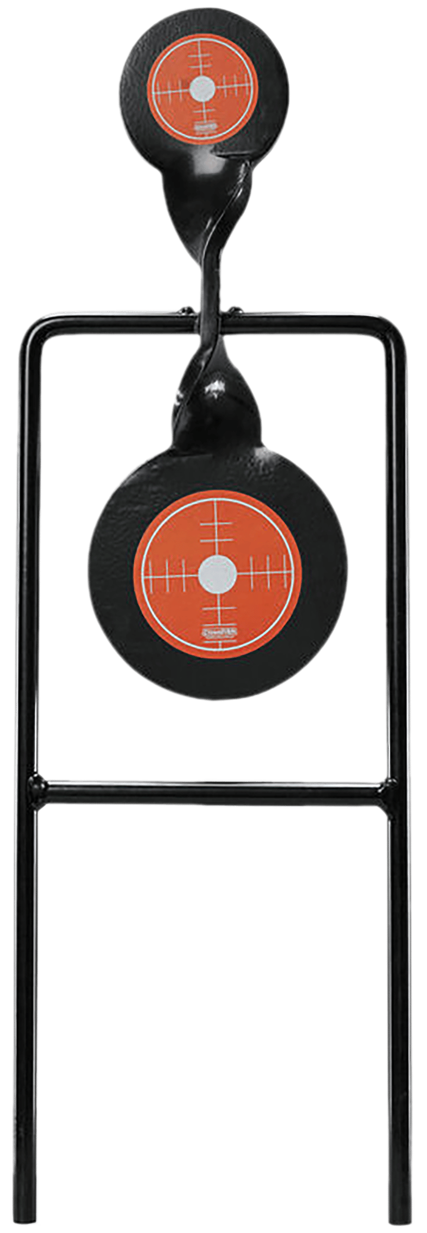Champion Targets 40875 Gong Spinner Target 3" Top Target/4.7" Bottom Target Black/Orange Steel Bullseye Standing
