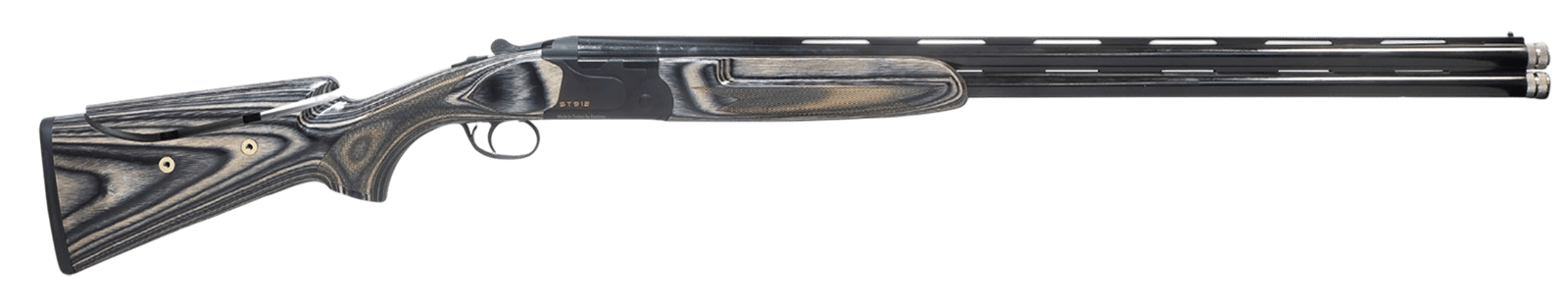 Pointer REXST912BBL12 FT912 Sport Trek Full Size 12 Gauge Break Open 3" 2rd 28" Black Over/Under Vent Rib Barrel, Black Steel Receiver, Adj Comb Gray Laminate Stock, Ambidextrous