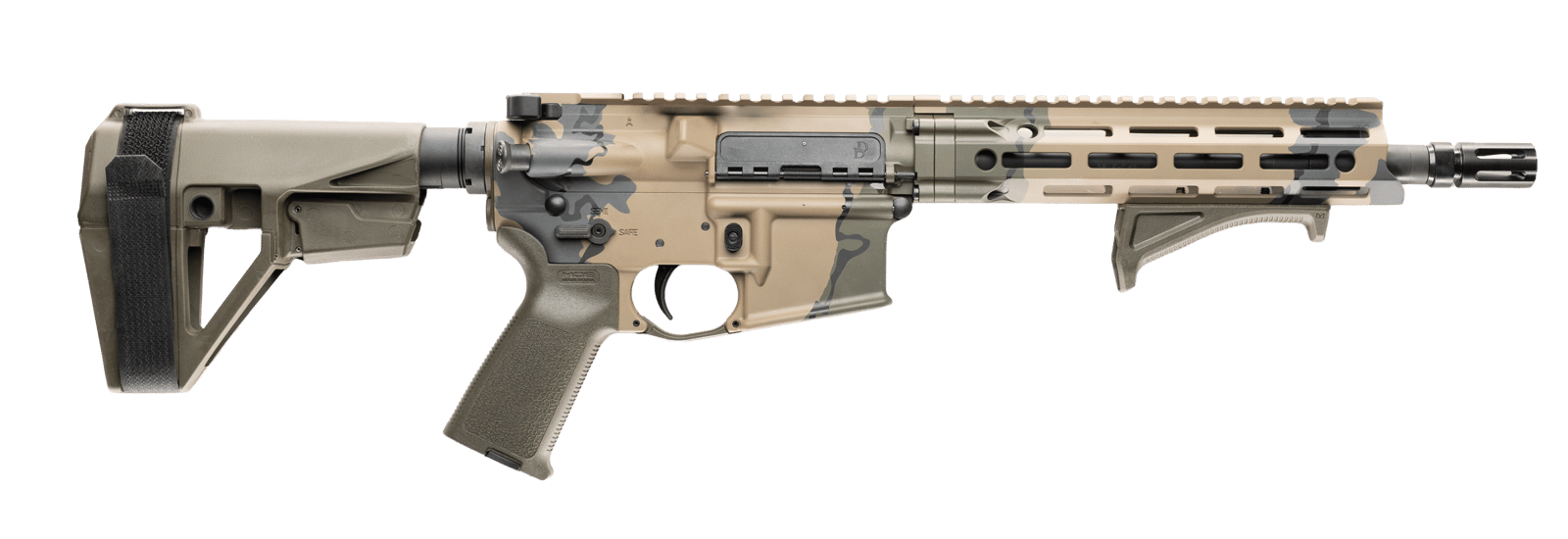 Cnc Firearms CNCDDMDCP Daniel Defense DDM4 V7P Sports South Exclusive 5.56 NATO 30+1 10.30" Black Phosphate Threaded Barrel, Aluminum Receiver w/Picatinny Rail, SBA3 Pistol Stabilizing Brace, Black Gr