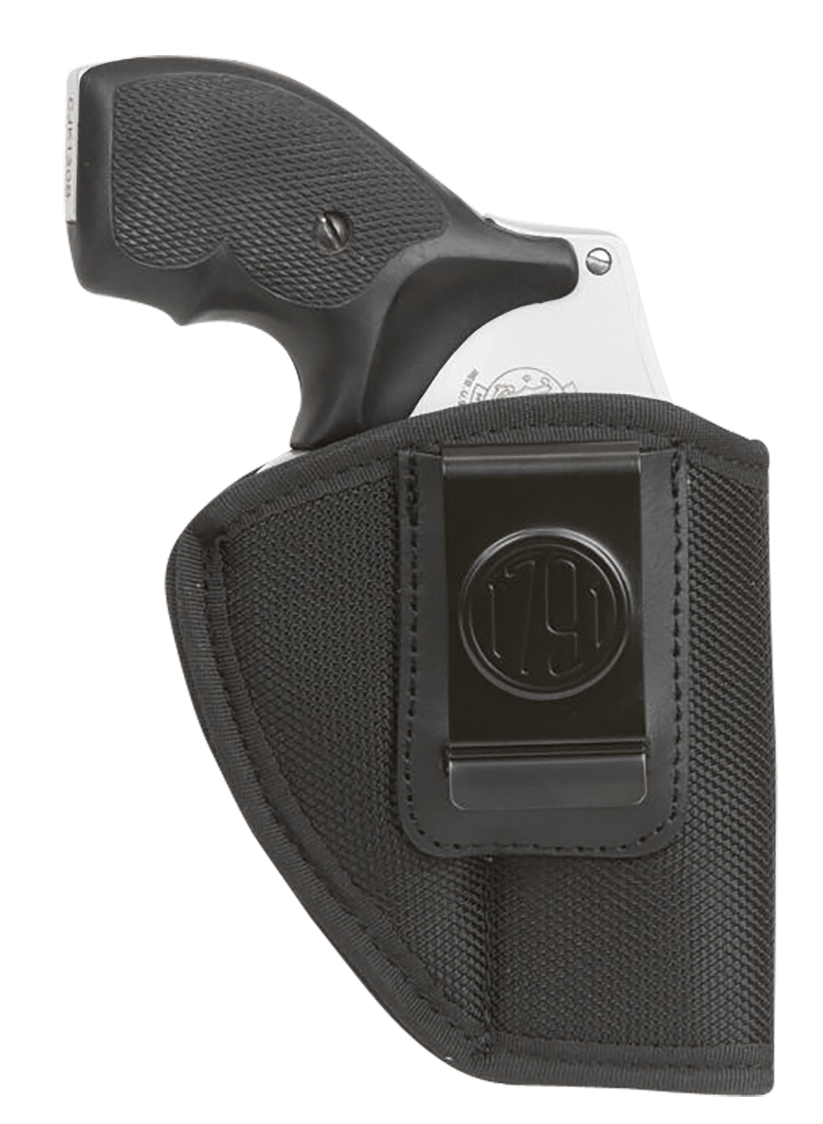 1791 Gunleather PNIWB2BLKR Premium Nylon  IWB Size 02 Black Ballistic Nylon Belt Clip Right Hand
