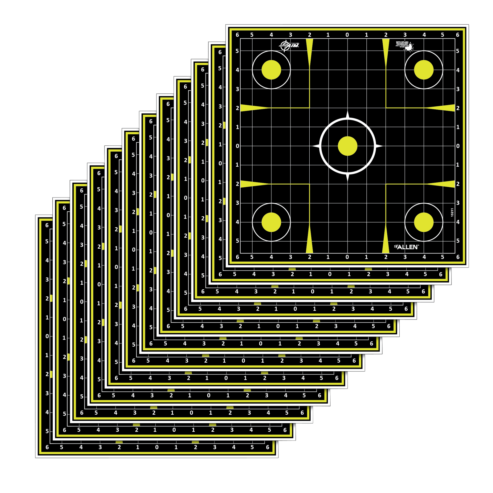 EZ-Aim 15211 Splash Reactive  Sight - In - Grid Non-Adhesive 12 Pack