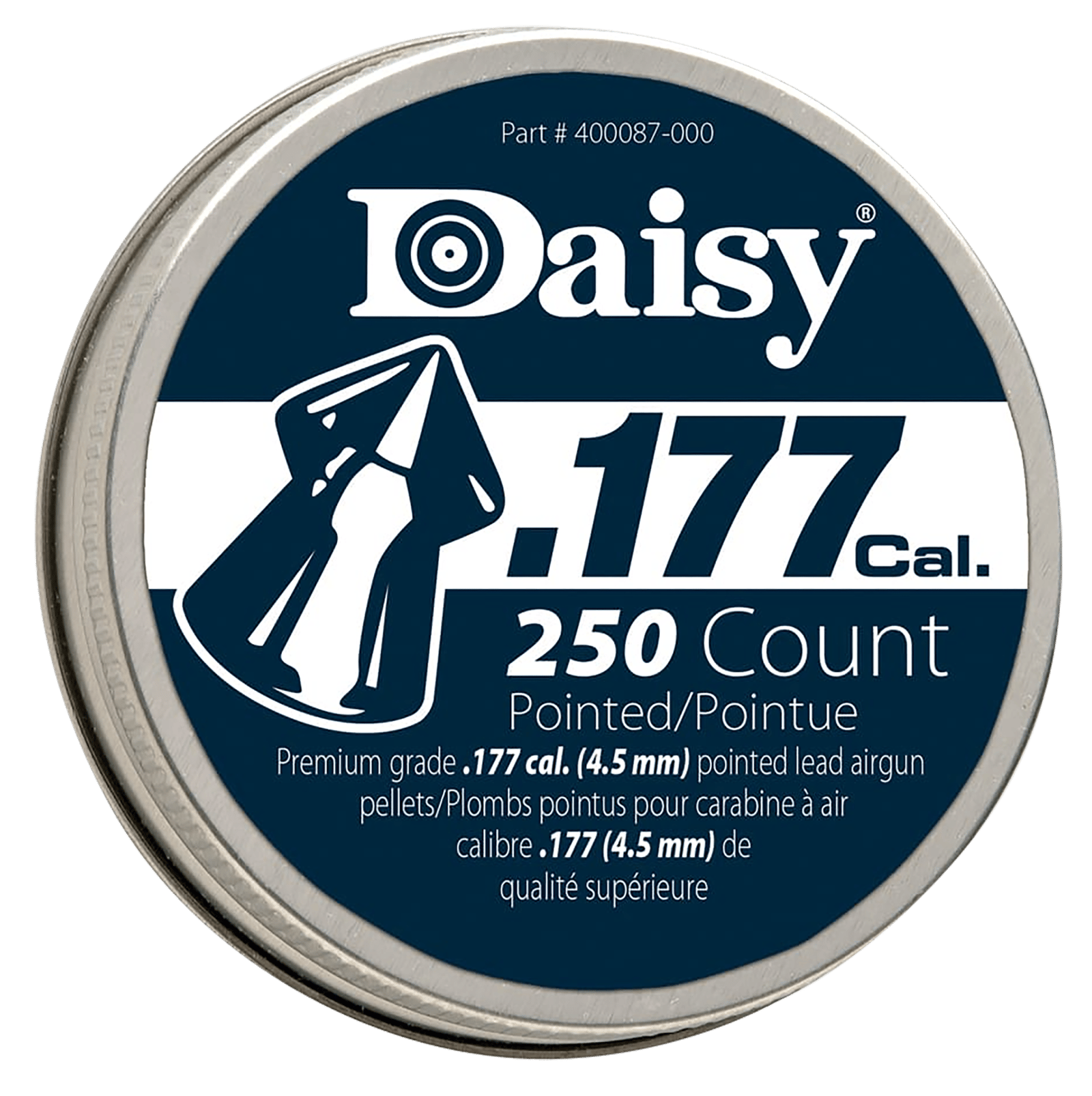 Daisy 987777406 PrecisionMax Premium 177 Lead Pointed Field Pellet 250/Tin