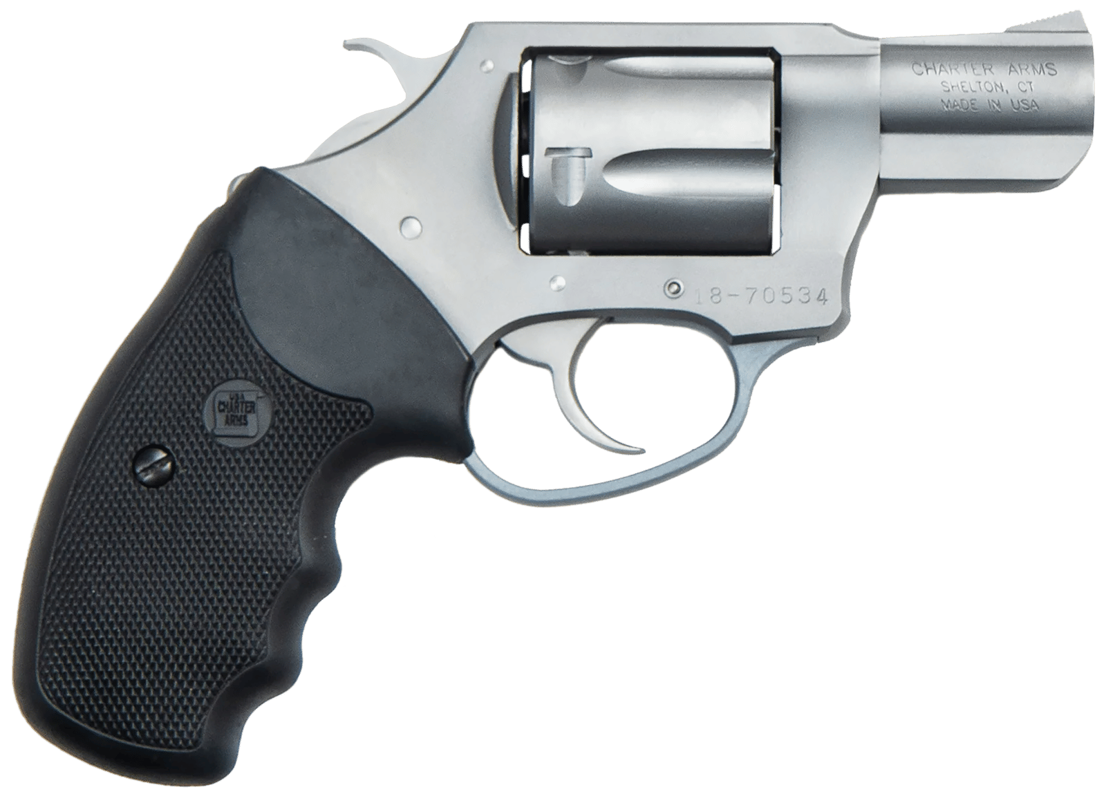 Charter Arms 73220 Undercoverette  Small 32 H&R Mag, 6 Shot 2" Matte Stainless Steel Barrel & Cylinder, Matte Stainless Aluminum Frame w/Black Finger Grooved Rubber Grip, Exposed Hammer