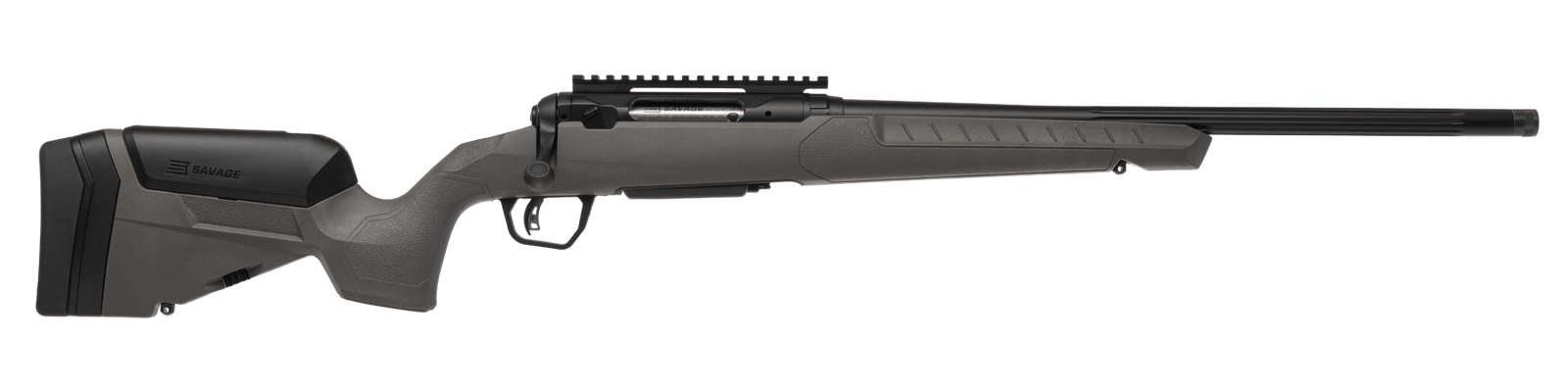 Savage Arms 32409 110 Trailblazer 7mm-08 Rem 4+1 20" Fluted Barrel, Flat Dark Gray Adj LOP Synthetic Stock, Right Hand