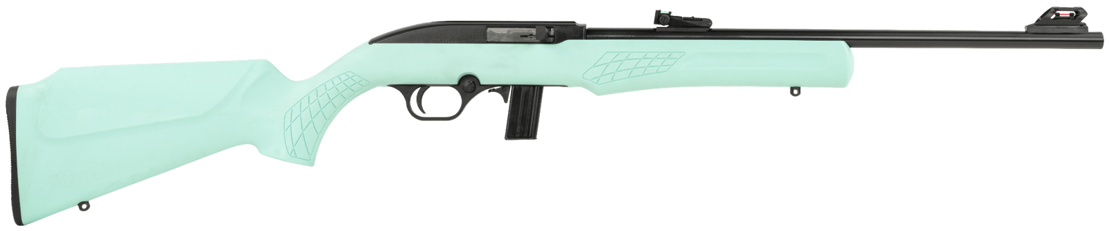 Rossi RS22L1811TL RS22  Full Size 22 LR 10+1 18" Matte Black Steel Barrel, Matte Black Grooved Aluminum Receiver, Teal Synthetic Fixed Stock