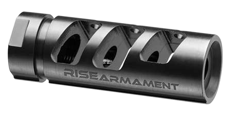 Rise Armament RA701223BLK RA-701 Compensator Black Nitride 416R Stainless Steel with 1/2"-28 tpi Threads & 2.50" OAL for 5.56x45mm NATO AR-Platform