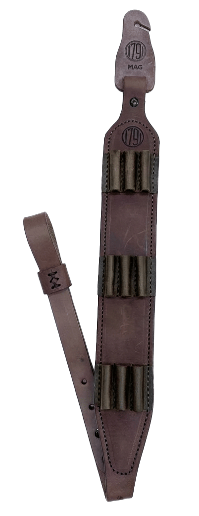 1791 Gunleather HNTASLRBRWA Hunt Ammo Sling Oiled Brown Leather 32" to 37" OAL Rifle