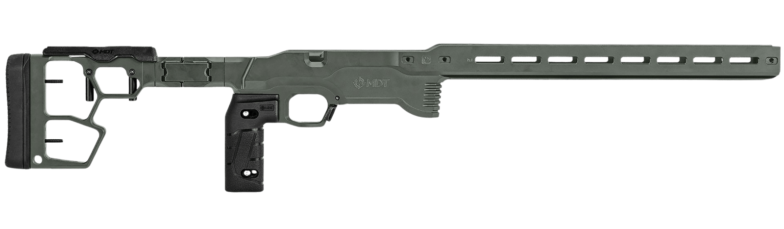 Mdt Sporting Goods Inc 114882CCG ACC Premier Gen2 Chassis System Cerakote Charcoal Green Aluminum Fits Ruger American Rimfire Right Hand