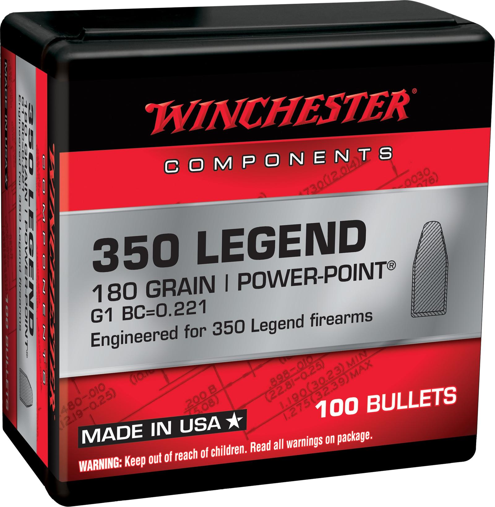 Winchester Ammo WB350P180X Centerfire Rifle  350Legend 180gr Power Point 100 Per Box/10 Case