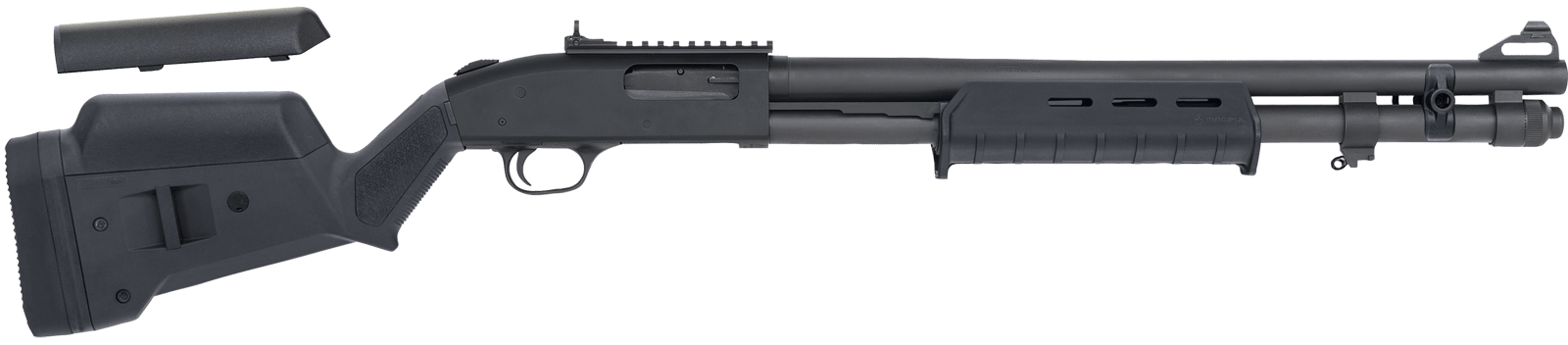Mossberg 51773 590A1 Tactical 12 Gauge 3" 8+1 20" Parkerized Heavy-Walled Barrel Black Rec Black Fixed Magpul SGA/MOE Stock Right Hand