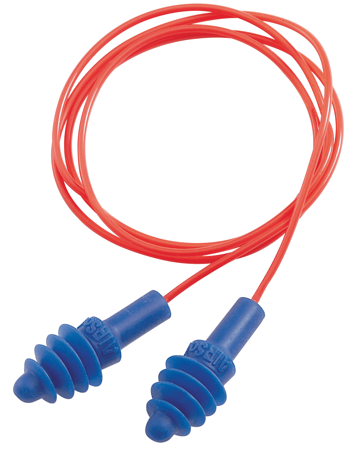 Howard Leight R01521 Corded Ear Plugs Air Soft Foam 27 dB Behind The Neck Blue Ear Buds with Orange Cord Adult 2 Pair