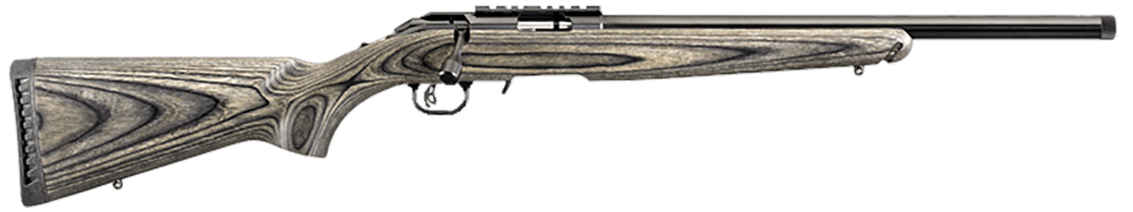 Ruger 8348 American Rimfire Target Full Size 22 LR 10+1 18" Satin Blued Threaded Bull Barrel & Alloy Steel Receiver w/Scope Rail, Black Fixed Laminate Stock, Right Hand