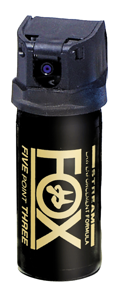 Fox Labs 152FTMDB Legacy Five Point Three 15 1/2 Second Bursts  Cone Spray Range 152 ft 1.50 oz Black Spray Features Invisible UV Dye