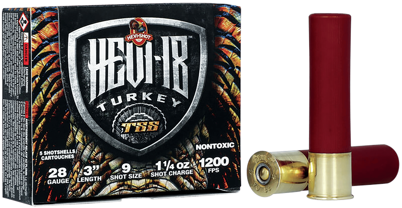HEVI-Shot HS7289 HEVI-18 TSS Turkey 28Gauge 3" 1 1/4oz Tungsten 9Shot 5 Per Box/10 Case